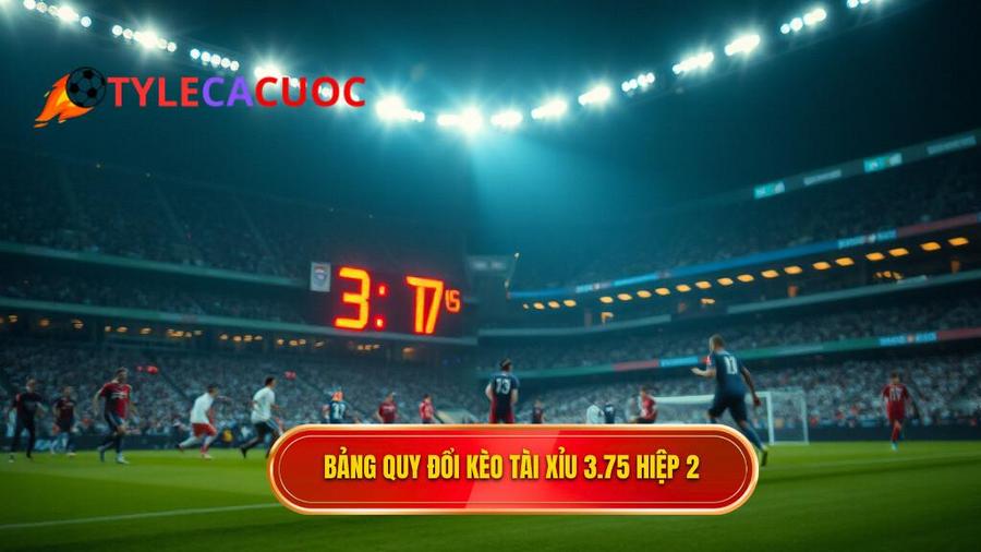 Bảng quy đổi kết quả kèo tài xỉu 3.75 hiệp 2
